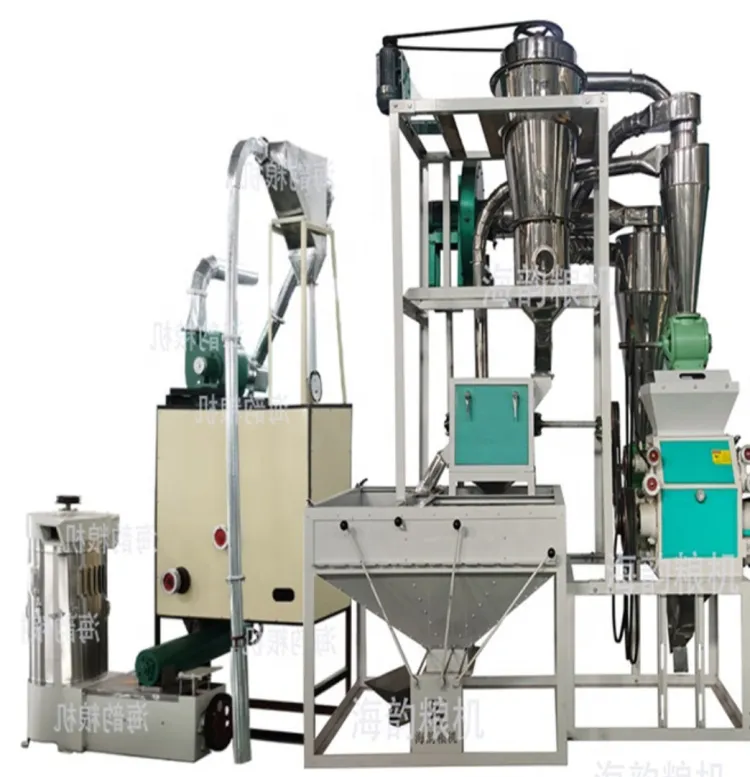 Small Scale Wheat Flour Mill Machine 400-450kg/h Capacity Motor Bearing Gear 380V 22KW