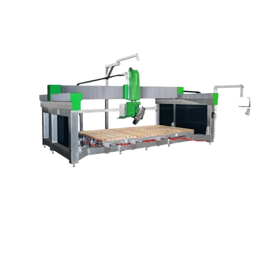High-Speed 5-Axis CNC Bridge Saw Stone Machine for 360-Degree Granite Marble Milling and 24/7 Continuous Use