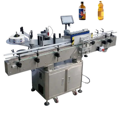 Multi-function Edible Oil and Water Round Bottle Labeling Machine Label Sticker Machine with Date Printer