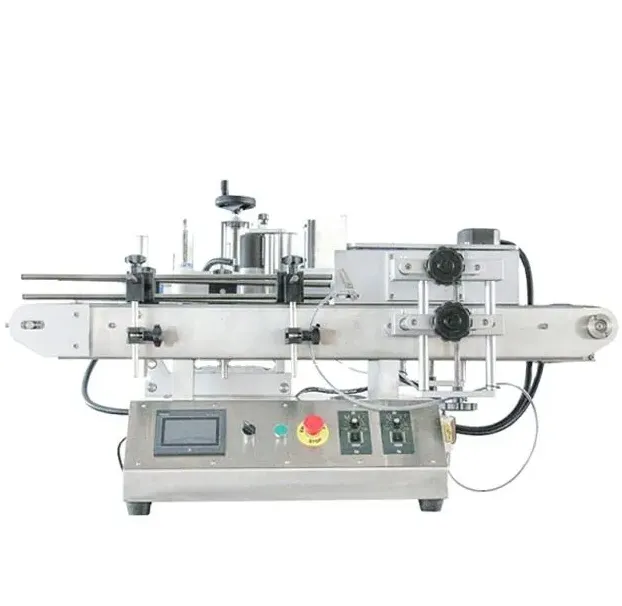 Wanhe Electric Benchtop Automatic Bottle Vial Labeling Machine (High Accuracy Case Packaging Wood Pump Portable) 220V 50HZ CE