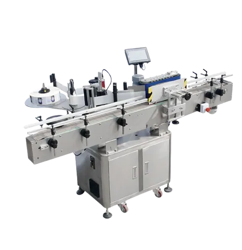 Adjustable Electric Sticker Labeling Machine for Bottles PLC Controlled Motor & Gearbox Driven Fits Various Labeling Positions