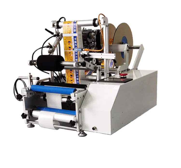 Semi Automatic Round Bottle Labeling Machine Drinks Beverage Bottle Labeler Automatic Bottle Labeling Machine
