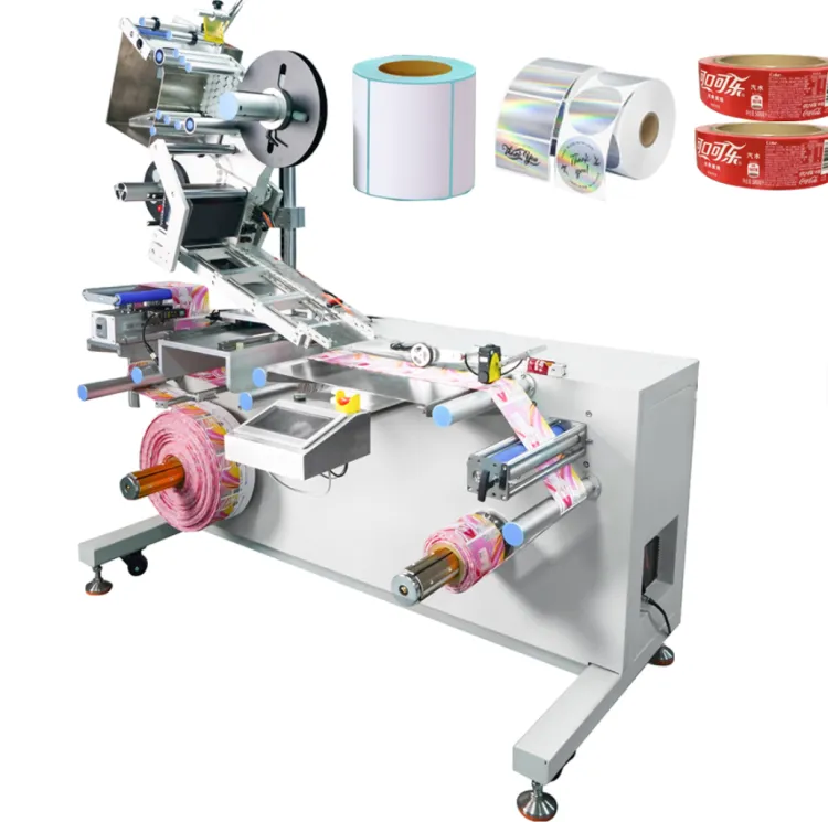 High Speed Adhesive Label Rewind Labeling Machine for Roll Material