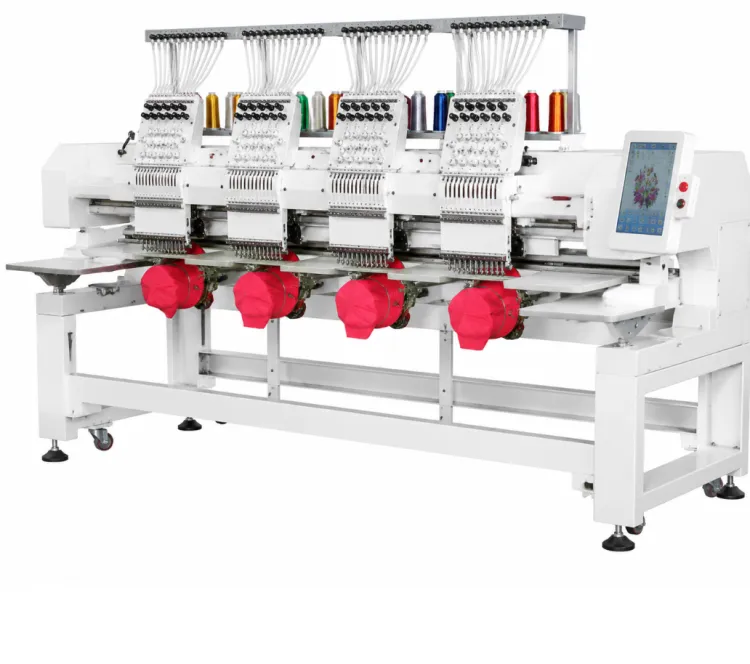 High-Efficiency Computerized Four Head Embroidery Machine with Multi-Function and Automatic Operation for Garment Cap Production