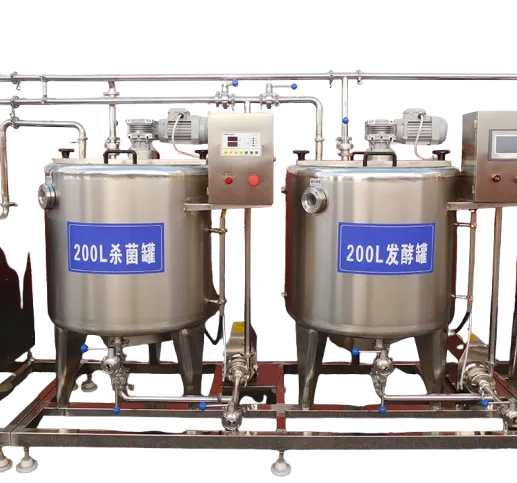 Small 200 Liter Milk Pasteurizer Cooling Tank Process Plant Yogurt Complete Production Line