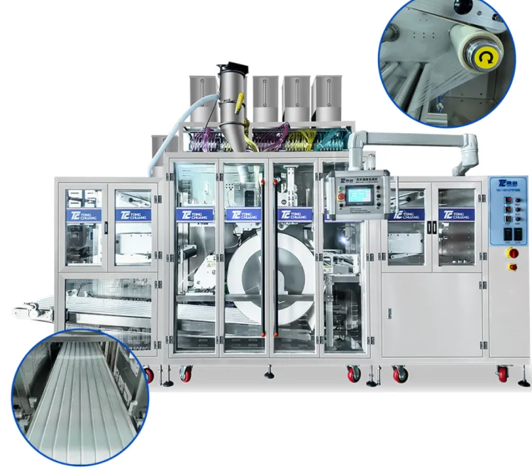 High Speed Automatic Pneumatic Film Packaging Line Machine for Chemical Applications with PLC Control and Energy Saving Features