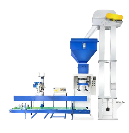 5-25KG Complete Packing Line Rice Bagging Machine with Robot Stacking Grain Seeds Fertilizer Flour Animal Feed Packaging Machine