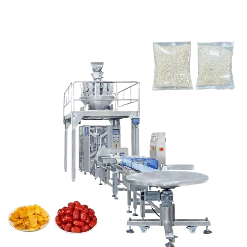 Automatic Granule Packaging Machine with Multi-Head Weigher 15-35 BPM ±1% for Candy Rice Soybeans VFFS Packing Production Lines