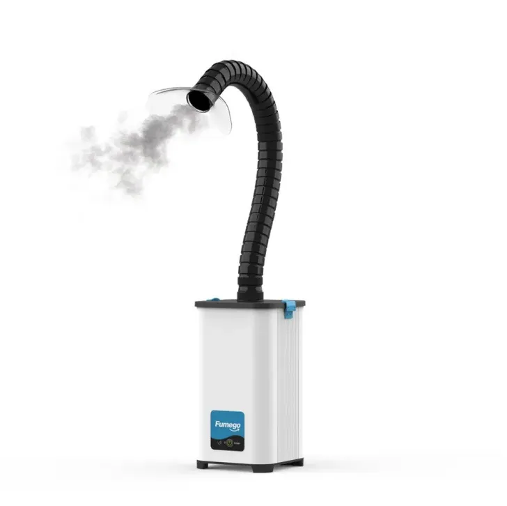 XF180III Air Cleaning Equipment 2000Pa Strong Suntion Fume Collector with Activated Carbon Filter Odor Extractor Dust Filtration