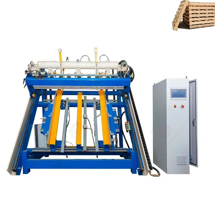 Automatic Pallet Production Line Wood Stringer Pallet Making Machine with Core Motor and Gear Components