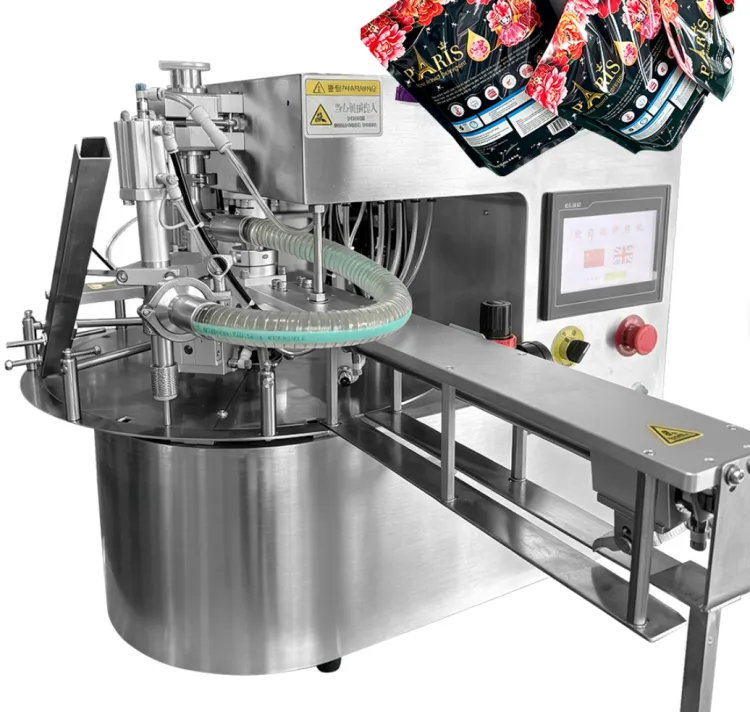 Premade Doypack Pouch Filling and Sealing Machine Rotary Spout Pouch Fill Capping Machine for Liquid Laundry Detergent Soap Bag