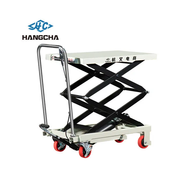 Hangcha Small Hand Hydraulic Scissor Lift Table 200KG Manual Trolley Cart 500kg 350kg Scissor Table 150kg 300kg