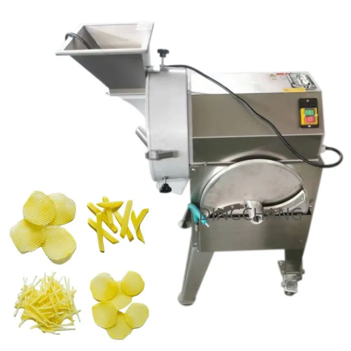Cassava Cube Cutting Machine Vegetable Slicing Machine Shred Potato Dicer Vegetable Cutter Onion Flower Cutting Machine