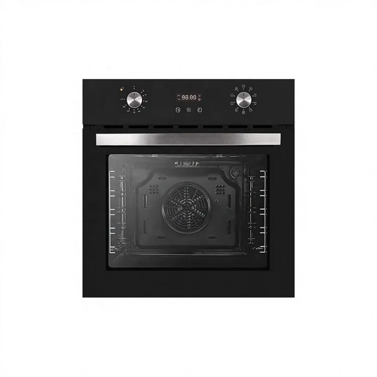 Built-In Gas Oven Black Glass Convection Oven for Baking with Smart Temperature Control Kitchen Appliance