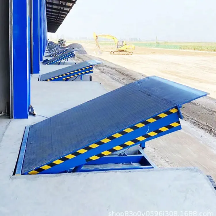 6-10Ton Rust Proof Stationary Hydraulic Dock Leveler Outdoor Open Storage Yard Loading Equipment