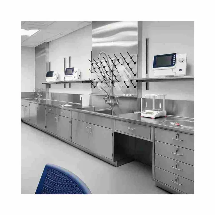 Good Chemical Testing Lab Bench Laboratory Storage Chemical Stainless Steel Workbench