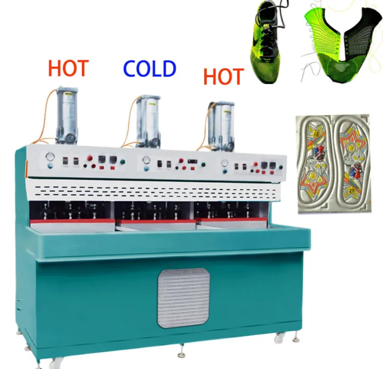 Pneumatic Heat Press Automatic Shoes Soles Upper Making Machine High Efficiency