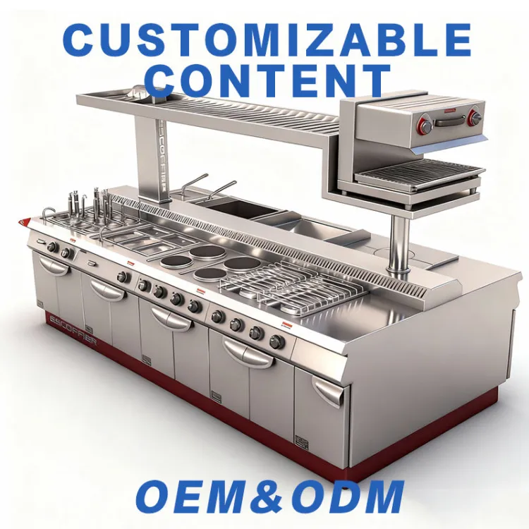 CFT Integrated Western Restaurant Cooking Range Commercial Dual Fuel (Gas + Electric) Stainless Steel Multi-function Kitchen