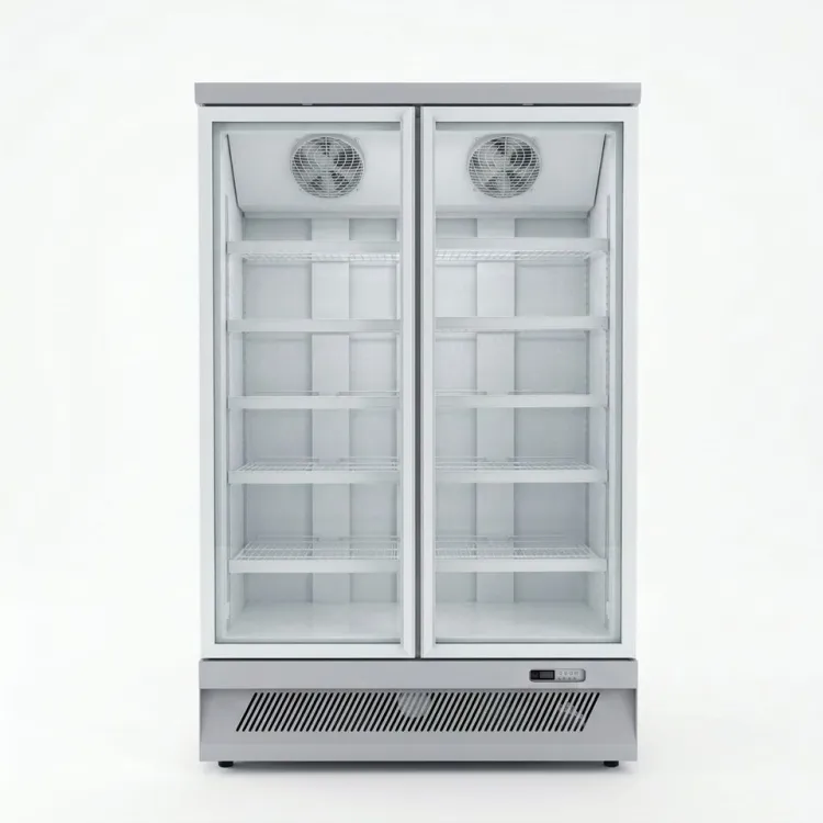 -22℃ Commercial Glass Large Capacity Air-Cooled Freezer Cabinet for Quick-Freezing Meat Frozen Foods Fresh Produce Durian Ice
