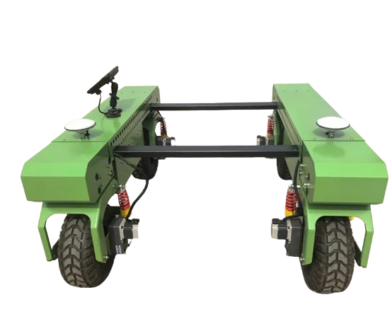 All-Electric 4-Wheel Steering Farm Chassis | Modular Autonomous Robot for Seeding, Spraying & Harvesting