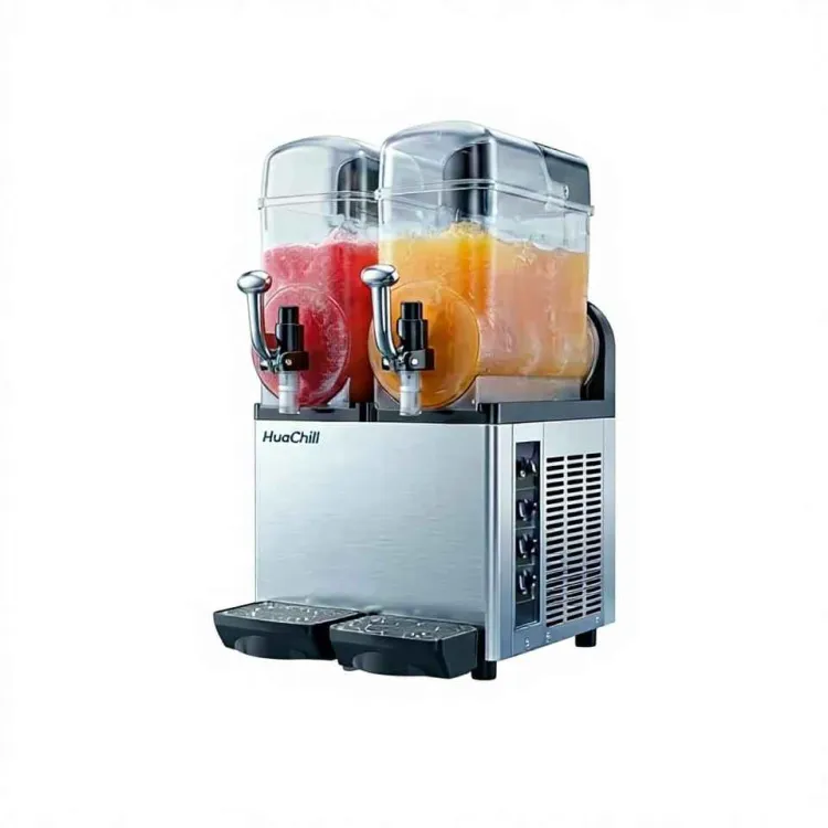 Dual Tanks Commercial Slush Machine Smoothies Frozen Drinks Maker Smooth Texture Blender