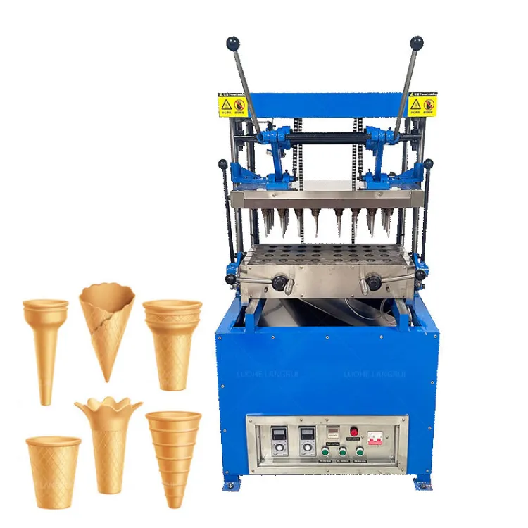 Stainless Steel Ice Cream Cone Machines Cornet Rolled Cones Making Machine Wafer Sugar Pizza Cone Machine