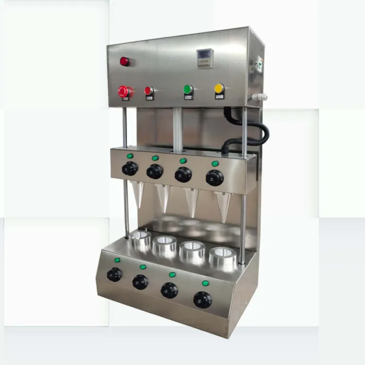 Automatic Mini Diy Edible Soft Waffle Wafer Biscuit Cup Ice Cream Cone Maker Pizza Cone Making Machine Production Line for Trade