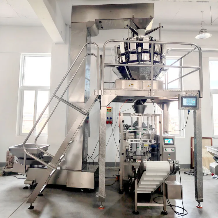 Multi Head 8 10 14 16 Heads Nuts Seed Granule Chips Snack Food Popcorn Candy Automatic Packing Machine with Film Roll