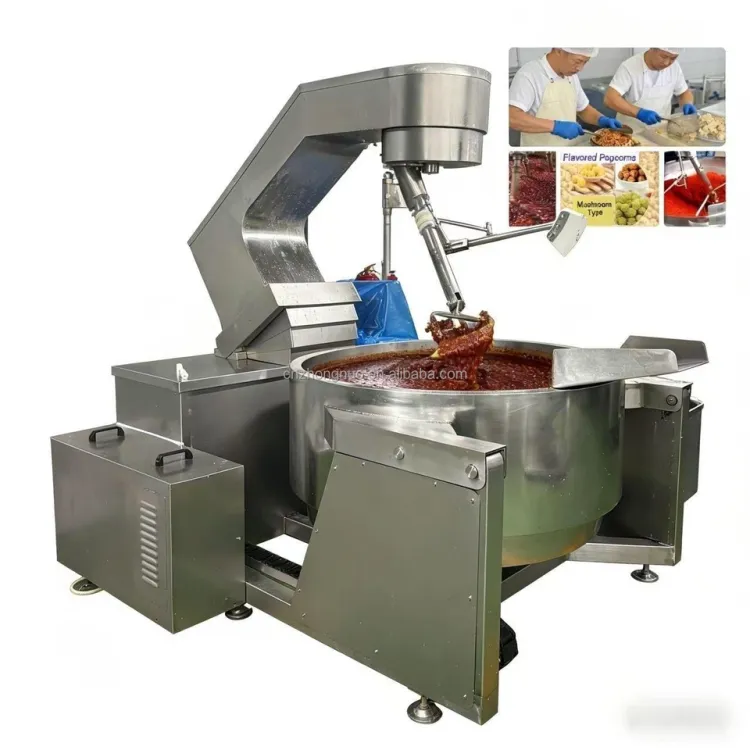 100-800L Stainless Steel LPG Jacketed Kettle Electric/Gas/Tilting Planetary Mixing for Caramel Popcorn and Corn Condition