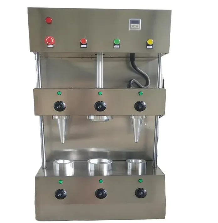 Stainless Steel Edible Waffle Cup Maker Pizza Cone Maker Pizza Cone Making Machine