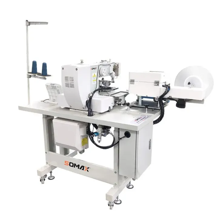 SOMAX SM-18-2/MST Automatic Velcro Tape Sewing Machine, Auto Feeding Cutting & Stitching All-in-One