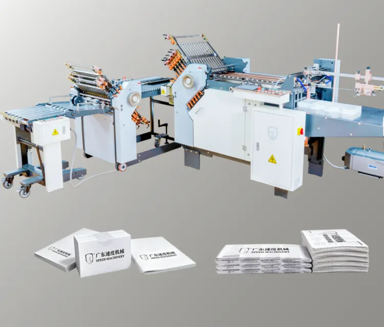 Automatic A2 A3 Paper Folder Machine Cross/Z/Half Fold Leaflet Booklet Instruction Packaging Printing Folding