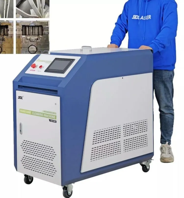 80 W Fiber Laser Cleaning Machine Continuous Cleaning Equipment for Glass Acrylic Leather Metal Rust Paint Oxidation
