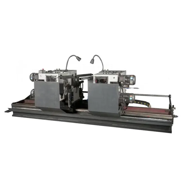 Horizontal Dual Spindle CNC Shaft Milling Groove Machine | Automatic End Face Facing & Slotting Tool | Precision Grooving