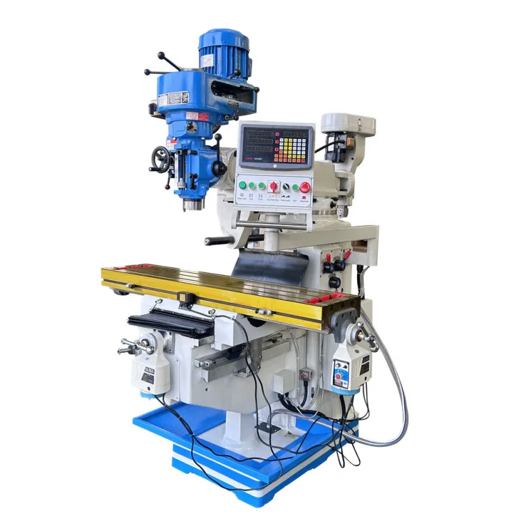 5HW Turret Milling Machine Automatic Vertical & Horizontal Metal DRO Condition 220V Motor for Manual Mills