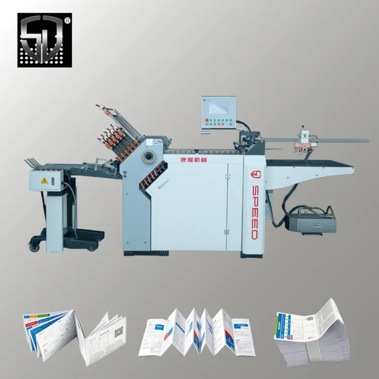 High Speed Automatic Multi-Buckle Paper Folding Machine Industrial Paper Folder Half/Cross Fold for Printing Packaging Inserts