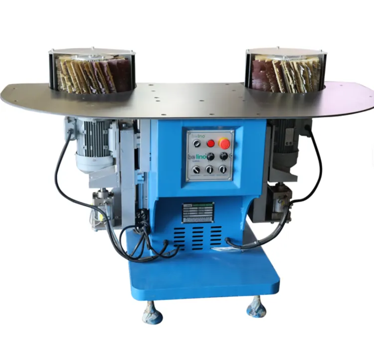 Double Brush Drum Oscillation Manual Edge Sander Brush Polishing Machine for Irregular Wood Edge Sanding