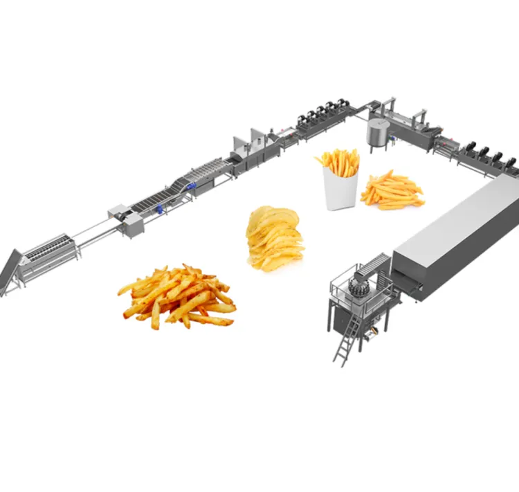 Deep Fryer Machine Potato Chips Potato Dehydrating and Frying Machine Long Potato Machine Fryer Long Potato Fry Machine