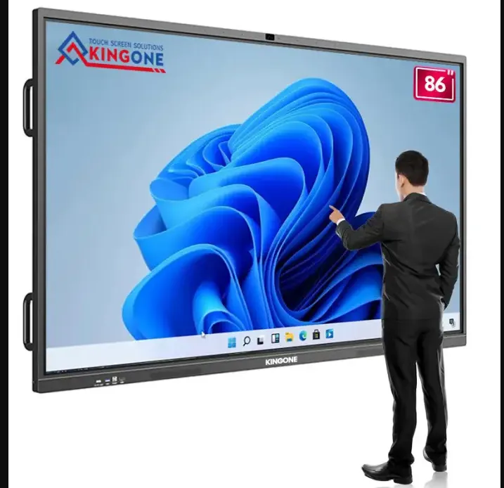 KINGONE 98 Inch Electronic 20 Points All in One Touch Screen TV Smart Board Digital Interactive Whiteboard