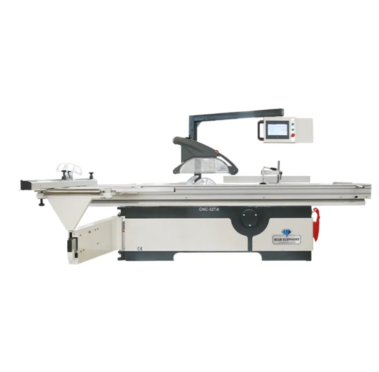 Blue Elephant CNC Automatic Fence Moving Precise Digital Sliding Table Panel Saw Wood Cutting Machine