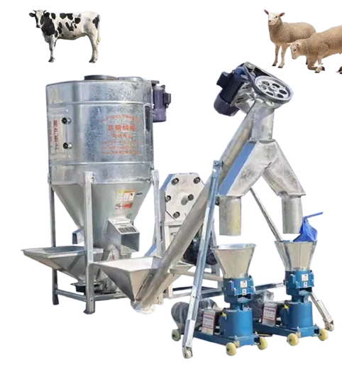 Feed Production Line Poultry Cattle Cows Sheep Fish Feed Making Machine