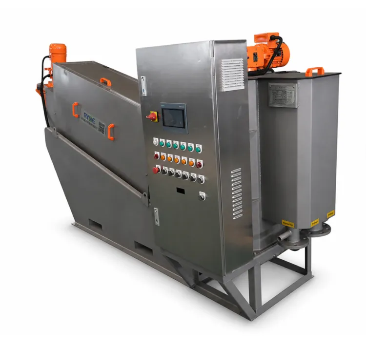 Multi-Disk Screw Press Sludge Dewatering Machine With Automatic Rotary Fan for Septic & Municipal Wastewater Treatment Plant