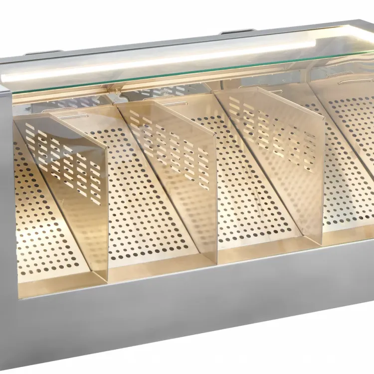 Easy-to-Operate Popcorn Warming Showcase Glass Display Cabinet for Cinema Use Made From Corn