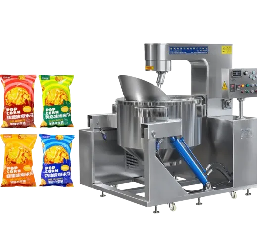 Stainless Steel Industrial Commercial Caramel Kettle Popcorn Machine With Longze