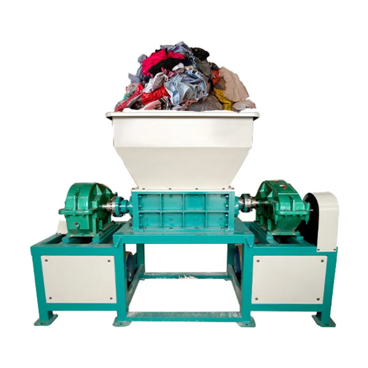 Industrial Solid Waste Twin-shaft Shredder Paint Bucket Battery Frame Shredder Scrap Iron Sheet and Color Steel Tile Crusher