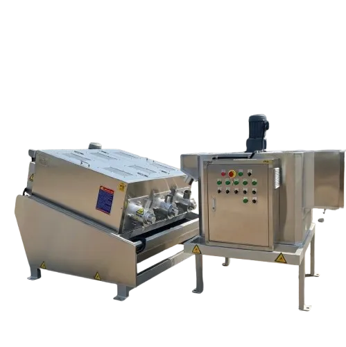 Industrial Slaughterhouse Sludge Thickening Dewatering Machine Multi-Plate Volute Screw Press Low Energy SS304