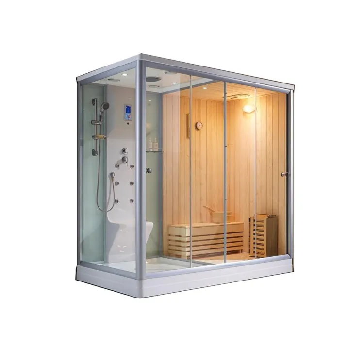Home Indoor Dry Sauna Bath with Wet Steam Bath ,shower Bath Three Functions in One