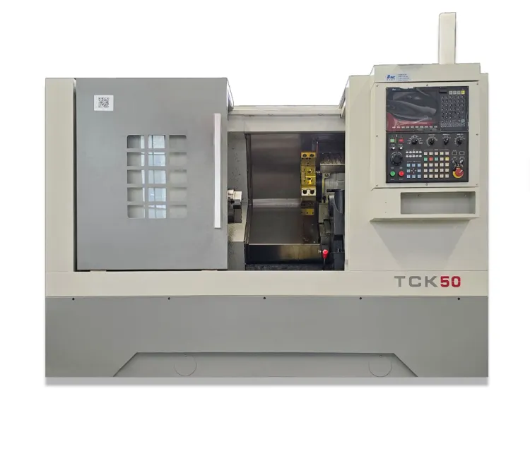 Automatic TCK50 Heavy Duty Horizontal CNC Turning Center 8-Station Single Spindle Turret Lathe for Precision Metal Parts