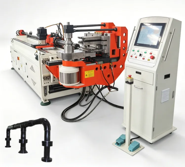 Exhaust Main Pipeline Bender Heavy Duty 75mm Cnc Hydraulic Tube Bending Machine