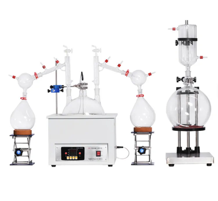 2L 5L 10L 20L Short Path Distillation Kits With Digital Heating Mantle Magnetic Stirrer